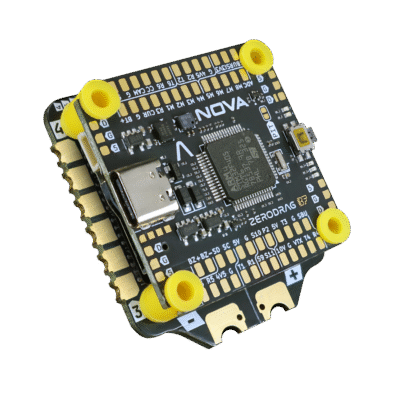 Zerodrag Nova Boost Stack F4 FC + 55A 4-in-1 AM32 ESC | Made in India
