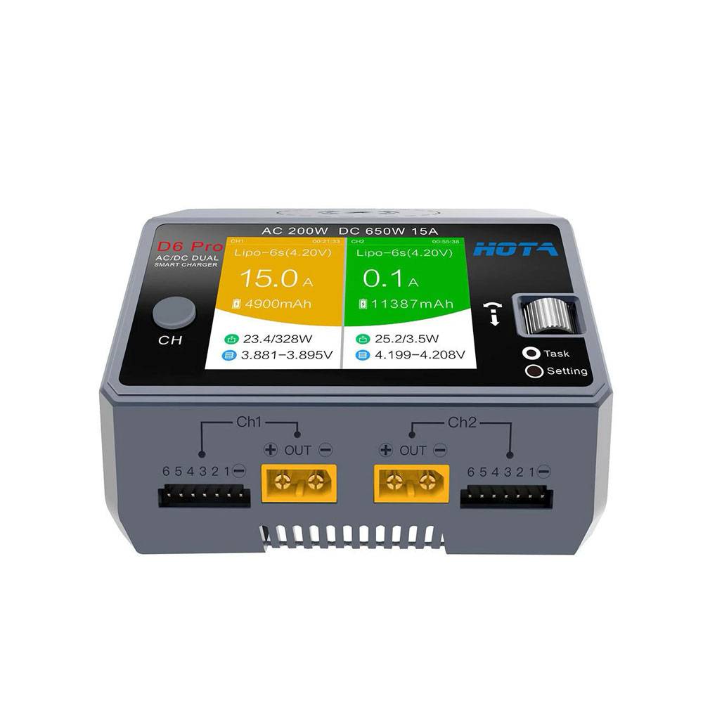 HOTA D6 Pro 325W, 1-6S Dual Channel AC/DC, Wireless Charging - Image 4