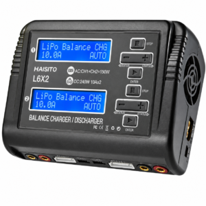 Alternative view of HTRC L6X2 10A AC 150W DC 240W for 1-6S Lipo Smart Dual Battery Discharger For RC Drone
