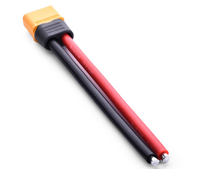 Silicon XT60 Male Connector with 12AWG 10cm Power Cable - Image 2