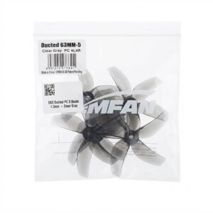 Gemfan D63 Ducted PC 5 Blade 1.5mm - Clear Gray (4 Pairs) - Image 3