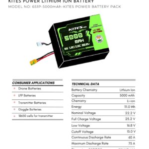 Li-Ion battery pack, 6S1P, 5000mAh(P50B)-Molicel - Image 4